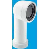 McAlpine WC-CON8 90 Bend Adjustable Length Rigid WC Connector in White