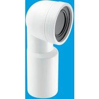 McAlpine WC-CON9 90 Bend Adjustable Length Rigid WC Connector in White