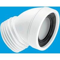 McAlpine WC-CON16 45 Angle Rigid WC Connector in White