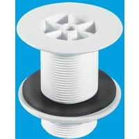 McAlpine WS3 1.5" Shower Waste: 85mm White Plastic Flange x 3.5" Tail: Backn