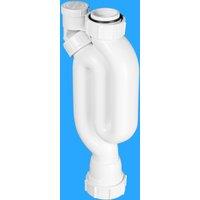 McAlpine X10V 75mm Water Seal Straight Through Anti-Syphon (Silentrap) Trap in White