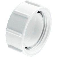 McAlpine Z23 2" Blank Cap with nut for BSP threads in White