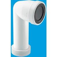 McAlpine WC-CON8E 90 Bend Adjustable Length Extended Inlet Rigid WC Connect in White
