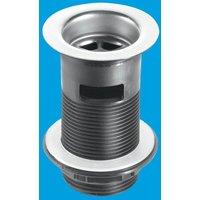 McAlpine BSW12T 1.25" Black Plastic Slotted Basin Waste - Backnut Model: 60m