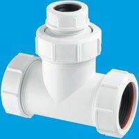 McAlpine V1MX-CO 1.5" Universal Slip Tee in White