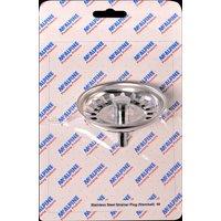 McAlpine CARD-49 Stainless Steel Stemball Strainer Plug - BWSTSS-TOP in Silver
