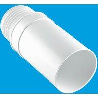 McAlpine MAC-EXTB Adjustable Length Straight Extension MACFIT WC Connector in White