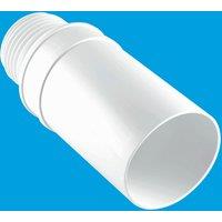 McAlpine MAC-EXTC Adjustable Length Straight Extension MACFIT WC Connector in White