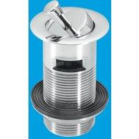 McAlpine BW60SPH-CB 1.25" Chrome Plated Brass Basin Waste - Backnut Model: 6 in Silver