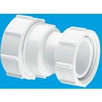 McAlpine S29-LN 1.25" Straight Connector Multifit x BSP Coupling nut in White