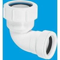 McAlpine MS4-32MM 1.25" 90 Multifit Bend x 32mm Pushfit in White