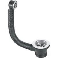 McAlpine 1.5" Combined Sink Waste & Overflow - 70mm Flange FSW2PC-70 in Silver