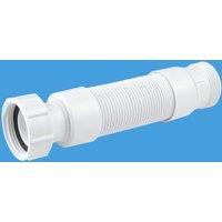 McAlpine FLEX-JKS Flexible Fitting - BSP Coupling Nut x BSP Male Thread in White