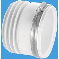 McAlpine MAC-1-BTW 90-114mm Inlet x 4"/110mm Outlet Short Straight WC Connec in White