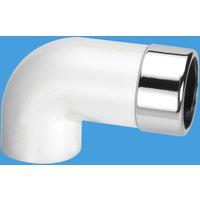 McAlpine Chrome Plated Elongated Brass to ABS 90 Degree Conversion Elbow 32m in Silver