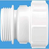 McAlpine T31U 1.5" Straight Connector - BSP Male x Universal in White
