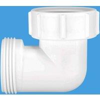 McAlpine T4U 1.5" 90 Bend - Female Inlet Nut x BSP Male Connector in White