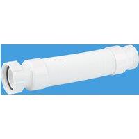 McAlpine FLEXCON9 1.5" Flexible Fitting - BSP Coupling Nut x Male Thread in White
