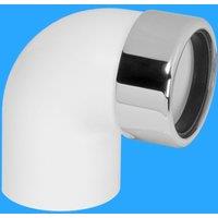 McAlpine ABS42/43A-CB 90 Chrome Plated Brass Compression Bend x ABS Solvent in White