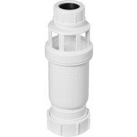 McAlpine Tundish with Self Close Valve 15/22mm Inlet x 1.25" Outlet MACTUN- in White