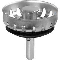 McAlpine 50mm Mini Kitchen Sink Basket Waste Strainer Plug Stainless Steel MBSKTOP in Grey