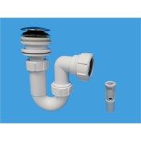 McAlpine BK2 All in One Fast Fix Basin Clicker Waste & Tubular Trap in White
