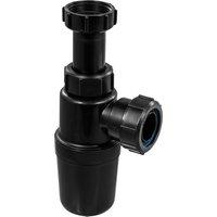McAlpine AA10-BL Black Adjustable Inlet Slim Bottle Trap 1.25"