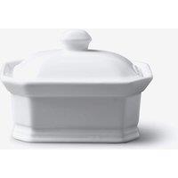 WM Bartleet & Sons Porcelain Terrine Butter Dish with Lid 11cm in White