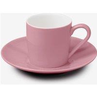 WM Bartleet & Sons Porcelain Espresso Cup & Saucer in Pink