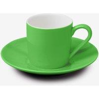 WM Bartleet & Sons Porcelain Espresso Cup & Saucer in Green
