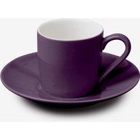 WM Bartleet & Sons Porcelain Espresso Cup & Saucer in Purple