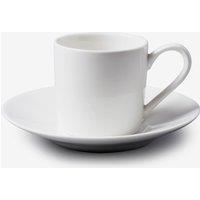 WM Bartleet & Sons Porcelain Espresso Cup & Saucer in White