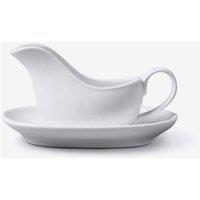 WM Bartleet & Sons Porcelain Mini Sauce Boat & Saucer in White