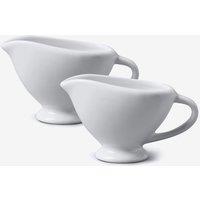 WM Bartleet & Sons Porcelain Mini Sauce Boat Set of 2 in White