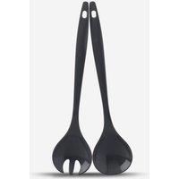 Zeal Melamine Salad Servers Set of 2 in Dark Grey