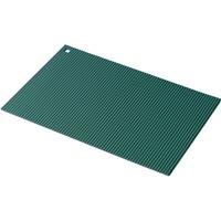 Zeal Jumbo Silicone Kitchen Trivet Mat, Rectangular Worktop Protector in Dark Green