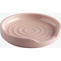 Zeal Melamine Circular Spoon Rest, 12cm in Light Pink