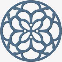 Zeal Silicone Heritage Circular Hot Mat Trivet, 20cm in Dark Blue