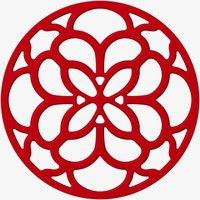 Zeal Silicone Heritage Circular Hot Mat Trivet, 20cm in Red