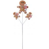 Garden Greatness Gingerbread Man Candy Spray Decoration in Brown | Size: 1 Pack