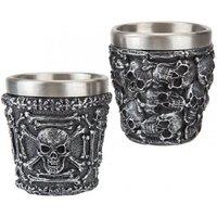 PMS Collectable Gunmetal Skull Shotglass 6Cm Assorted Designs