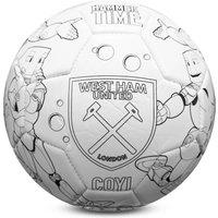 Hy-Pro West Ham Mini Colour In Customisable Football in White | Size: 2