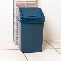 Wham High Grade 8L Plastic Flip Top, 8Ltr Extra Small Waste Bin in Navy