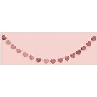 Club Green Rose Gold Heart Card Party Garland 2.5m