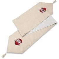 Luxury Living Owl Christmas Table Runner in Cream