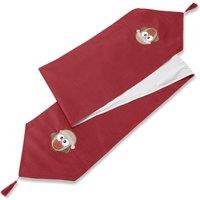 Luxury Living Owl Christmas Table Runner in Red
