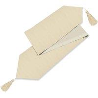 Luxury Living Faux Linen Fully Lined Table Runner in Light Sand