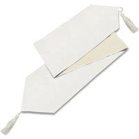 Luxury Living Faux Linen Fully Lined Table Runner in White