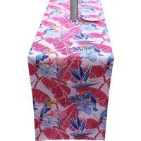 Luxury Living Toucan Water Repellant Table Runner in Pink