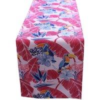 Luxury Living Toucan Water Repellant Table Runner in Pink